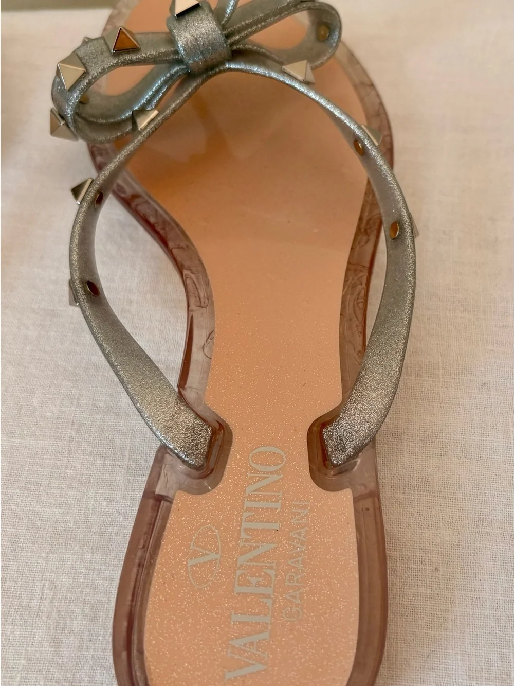 Valentino Garavani Rockstud Rubber Slippers 37